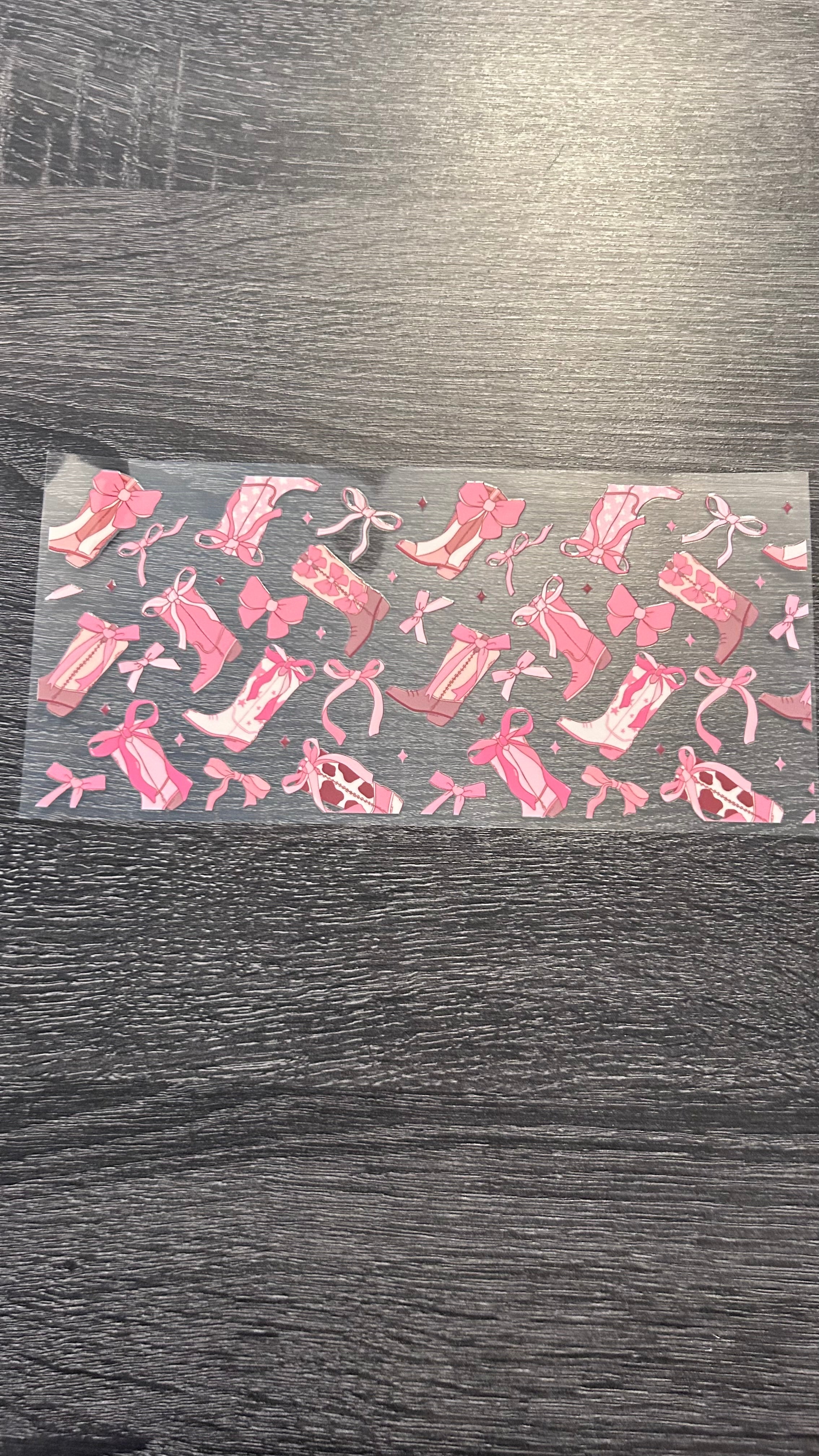 Pink Cowgirl Boots & Bows - Decal