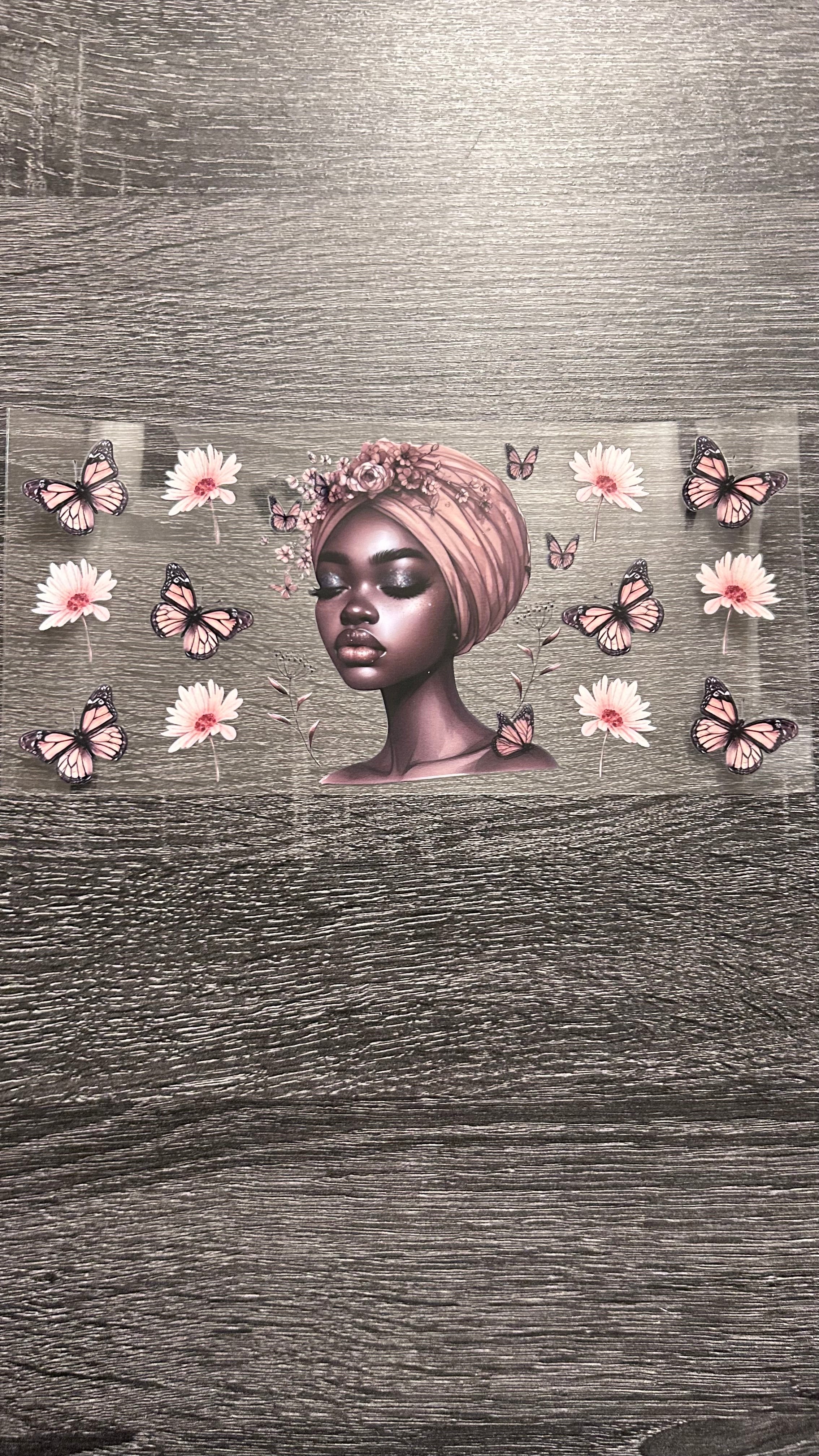 Black Queen- Brown Head wrap Decal
