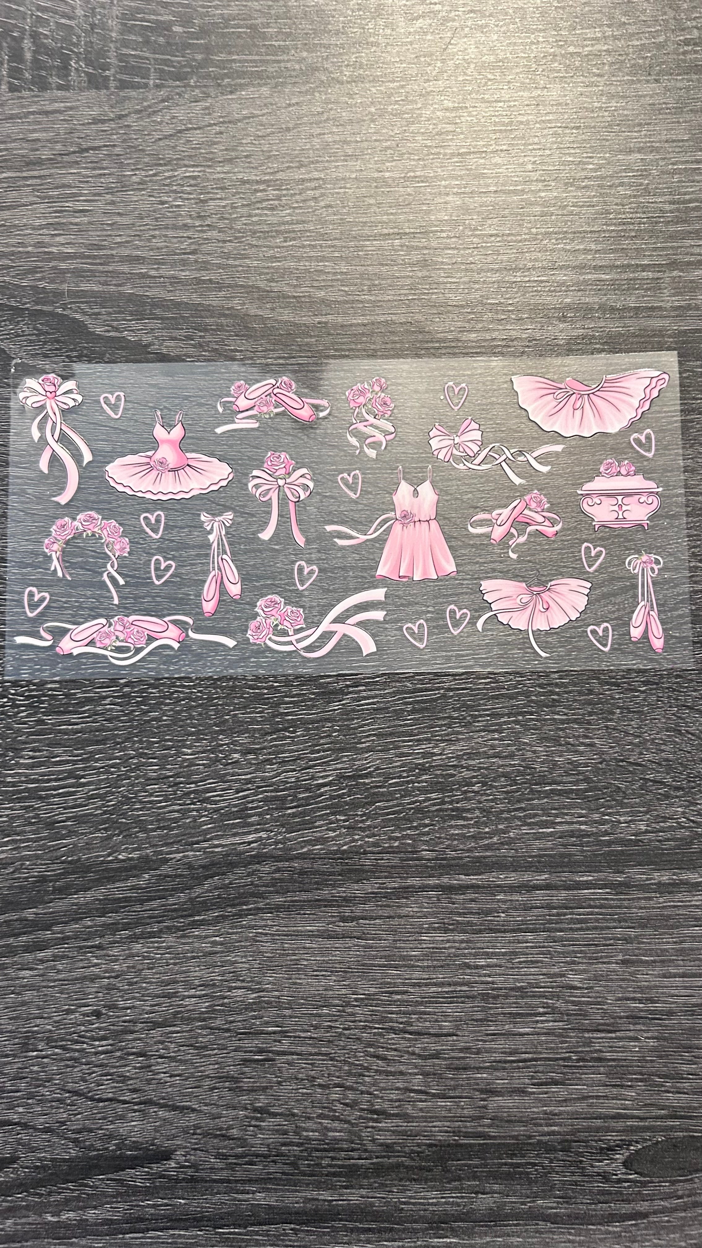 Pink Bows & Ballerina Tutu- Decal