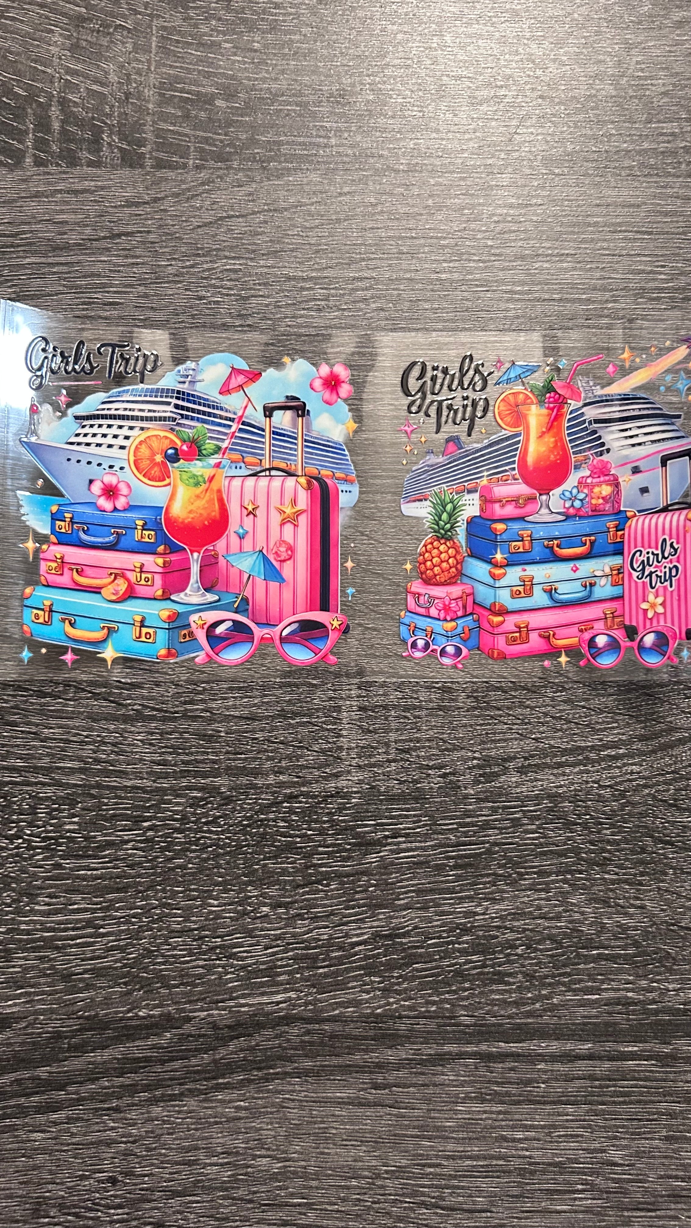 Girls Trip - 3 Luggage Stack 1 Piece Rolling Decal