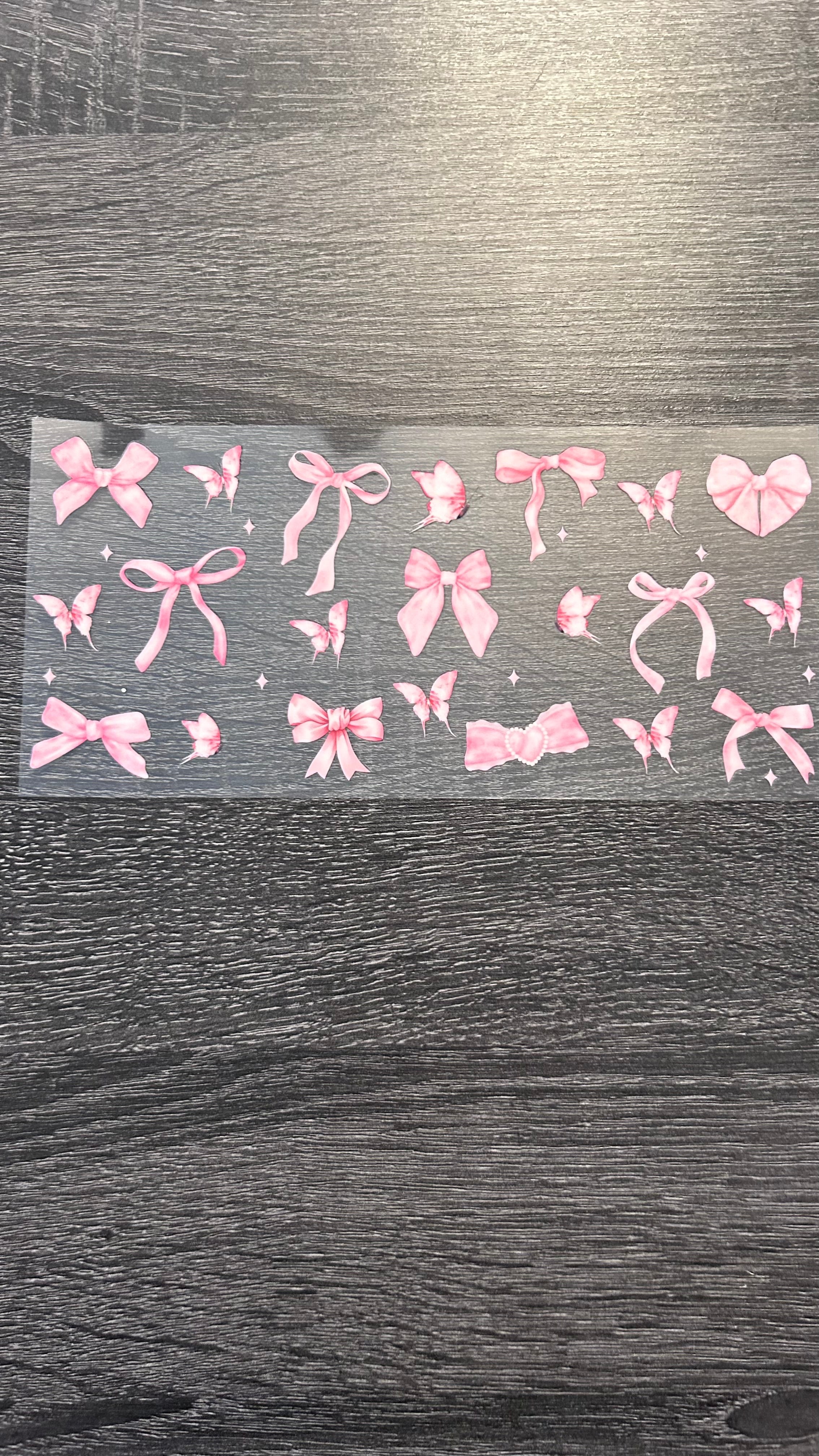 Pink Bows & Butterflies Decal