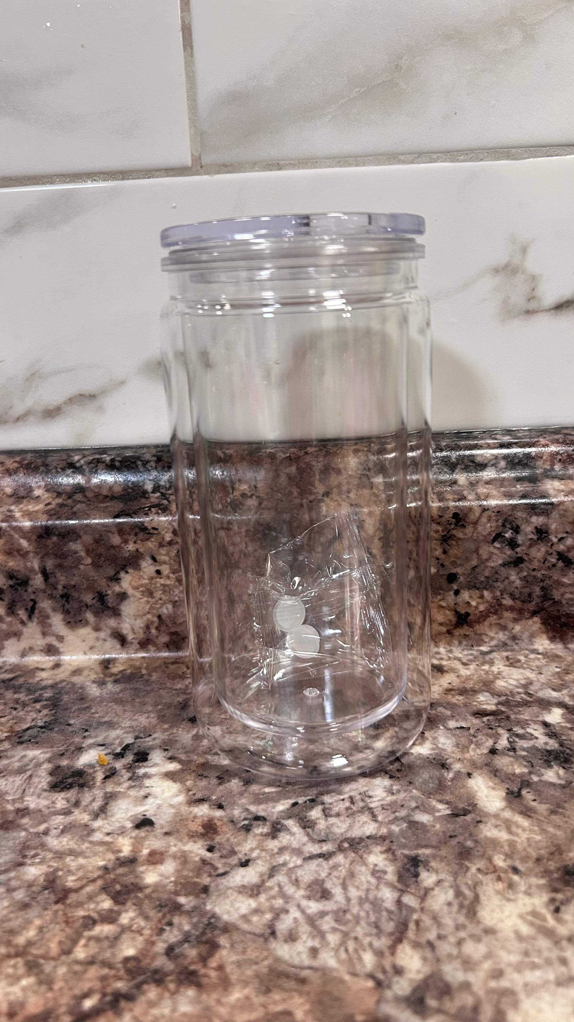 16oz Acrylic Cup with Clear Lid