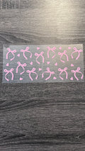 Pink Bows & Hearts Decal