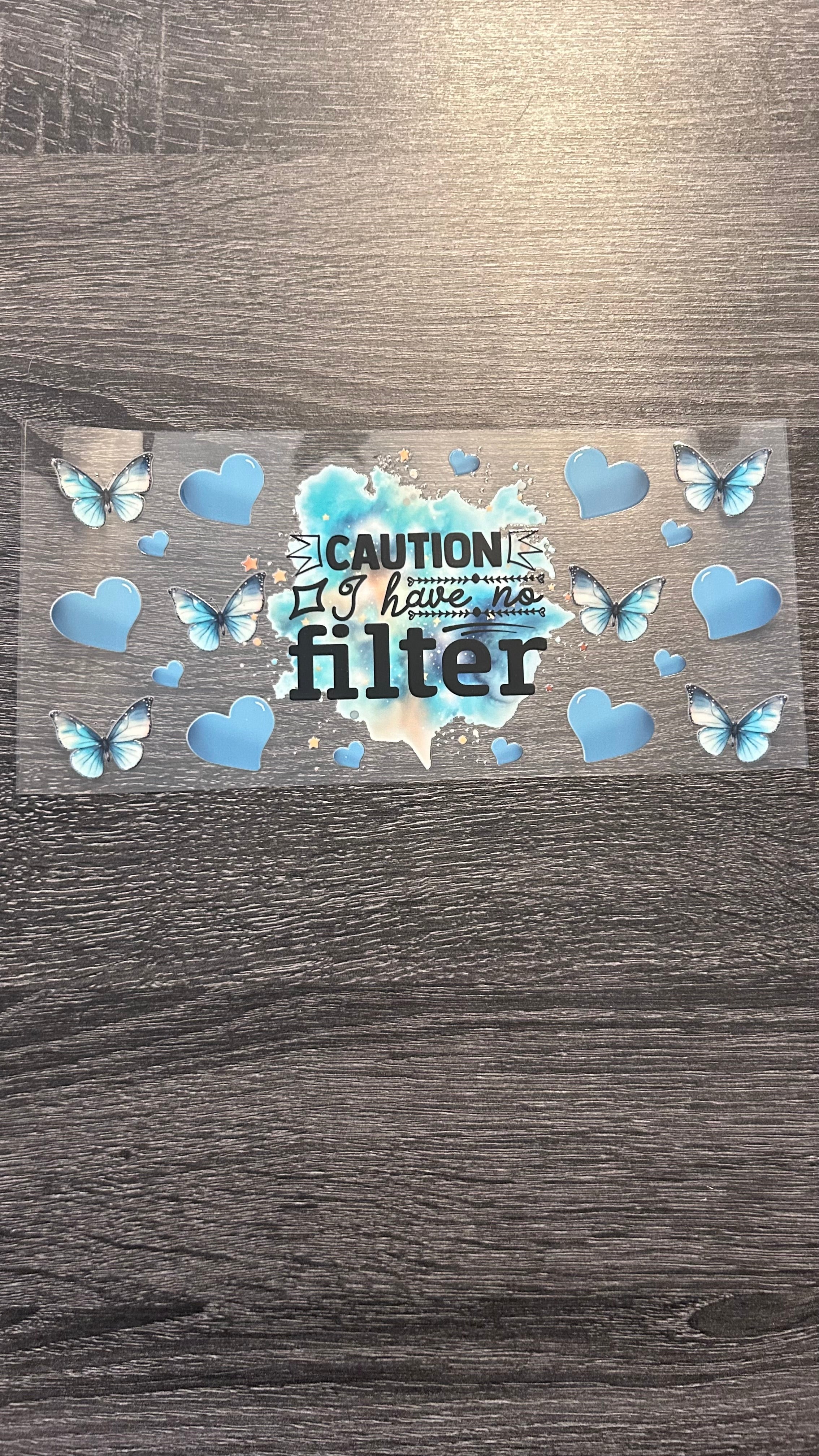 Caution I have no filter - Decal