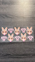 Mama Bunny - Pink Bow Bunny with Glasses Decal