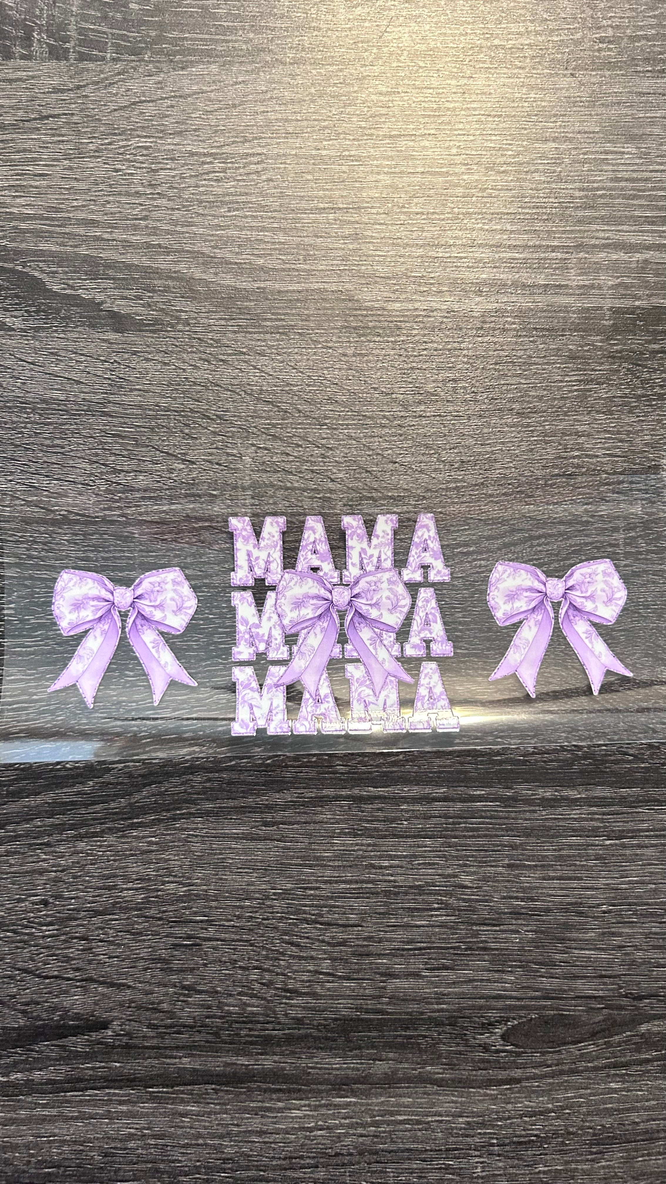 Mama Bows - Purple Floral Decal