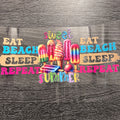Eat Beach Sleep Repeat- Decal
