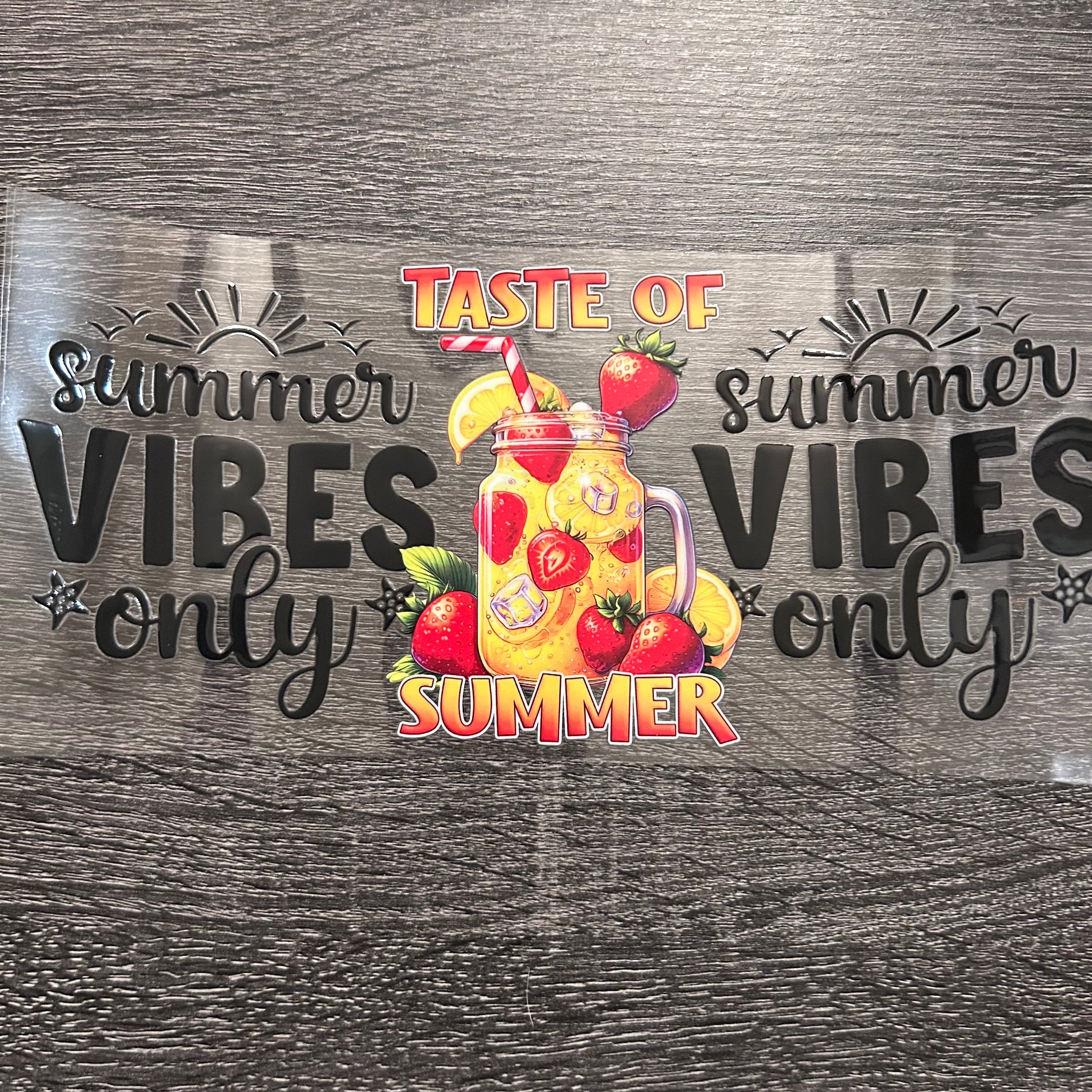 Taste of Summer - Strawberry Lemonade Mason Jar Decal