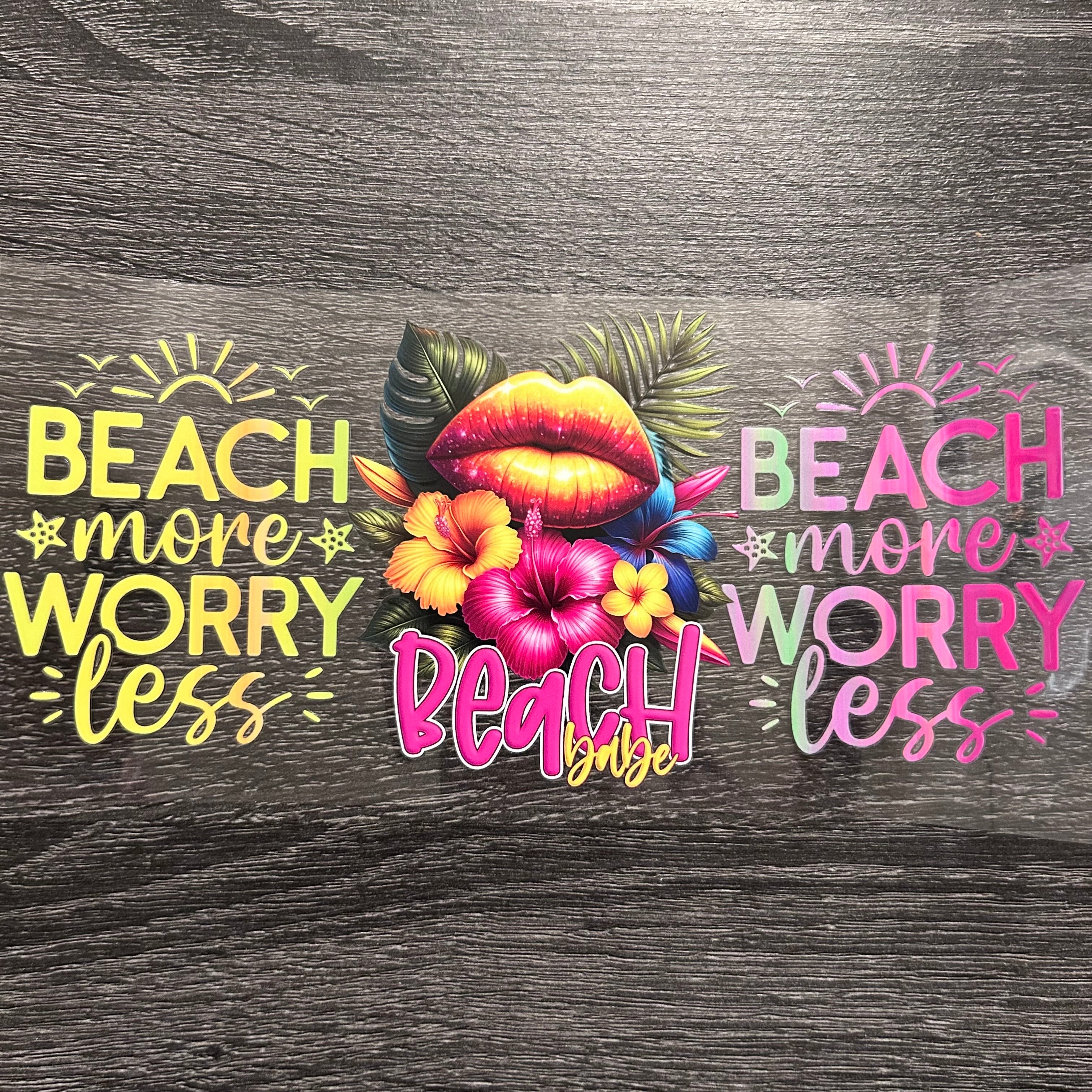 Beach More Worry Less - Beach Babe Decal