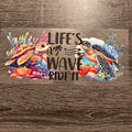 Life's a Wave, Ride It - Sea Turtles & Coral Decal