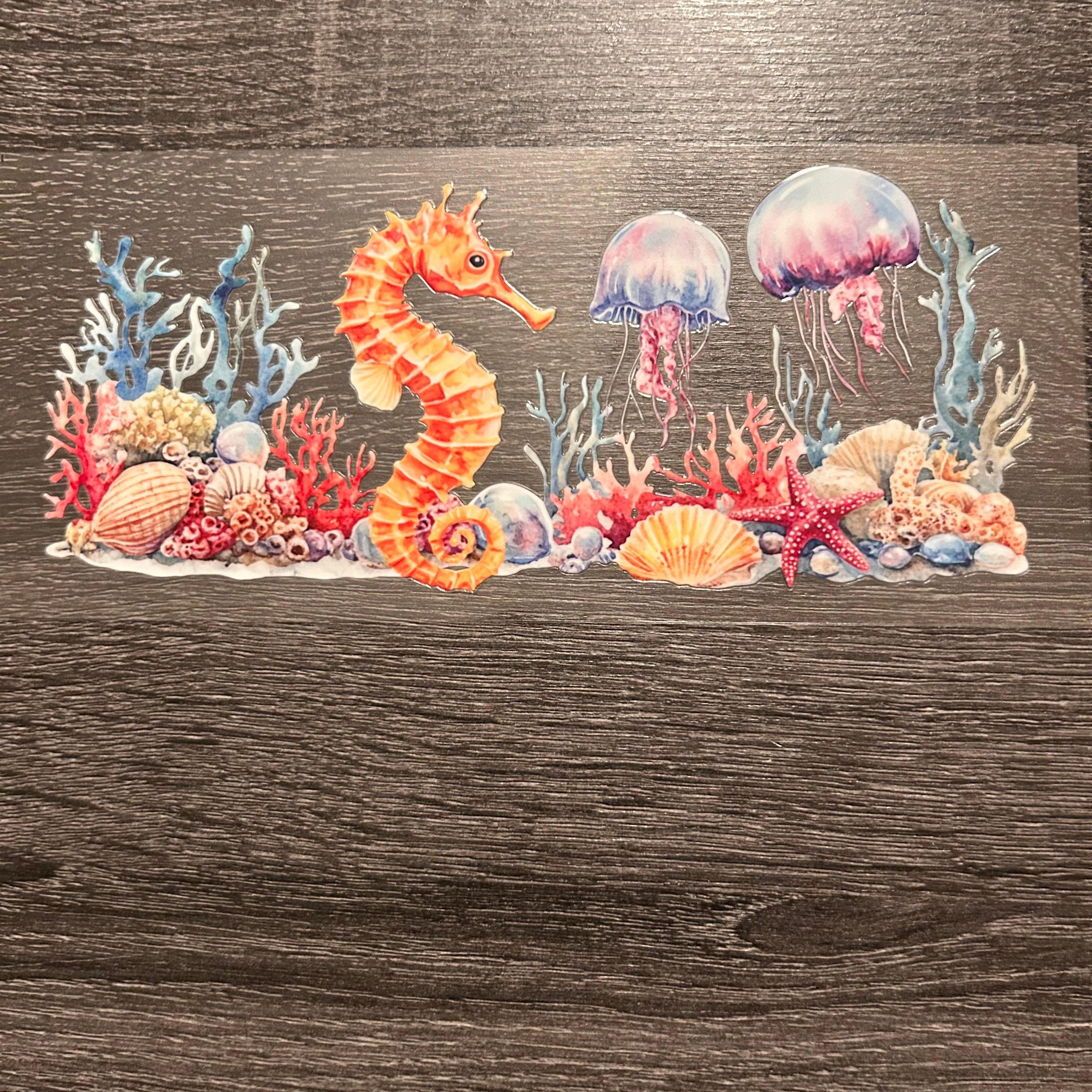 Seahorse & Jellyfish Reef - Decal